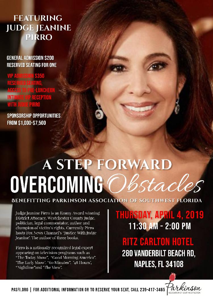 A Step Forward Overcoming Obstacles With Judge Jeanine Pirro NAVIGATION.
